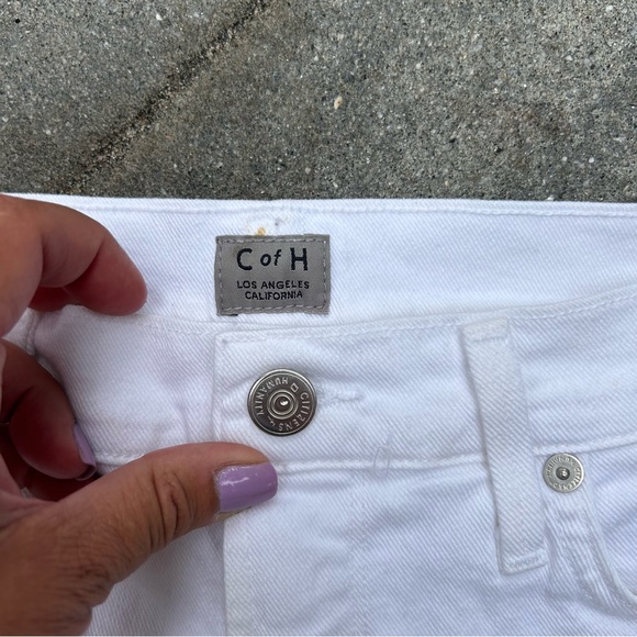 Citizens of Humanity White Denim Cutoff Shorts - Size 24 - Picture 3 of 7
